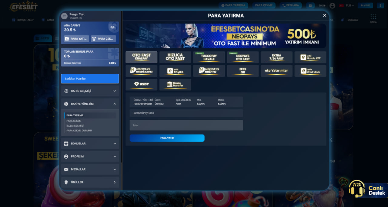 efesbet para yatırma yöntemleri
