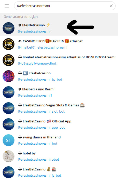 efesbet telegram